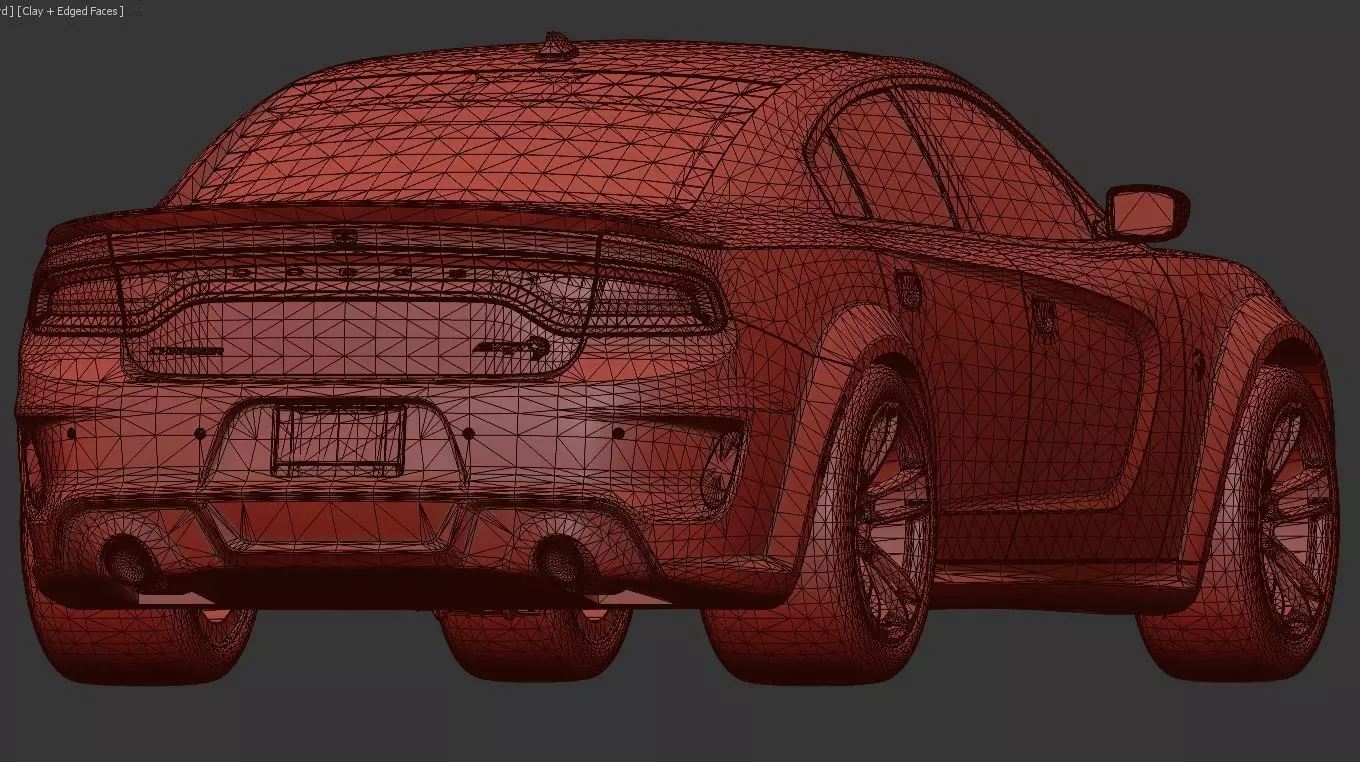 Dodge Charger SRT Hellcat 2020 with Detailed Interior 3D model_30