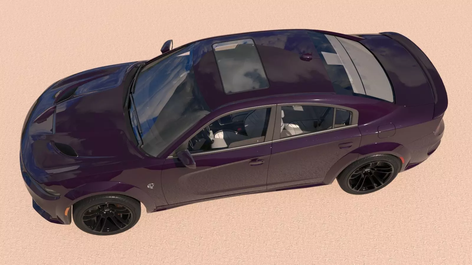 Dodge Charger SRT Hellcat 2020 with Detailed Interior 3D model_12