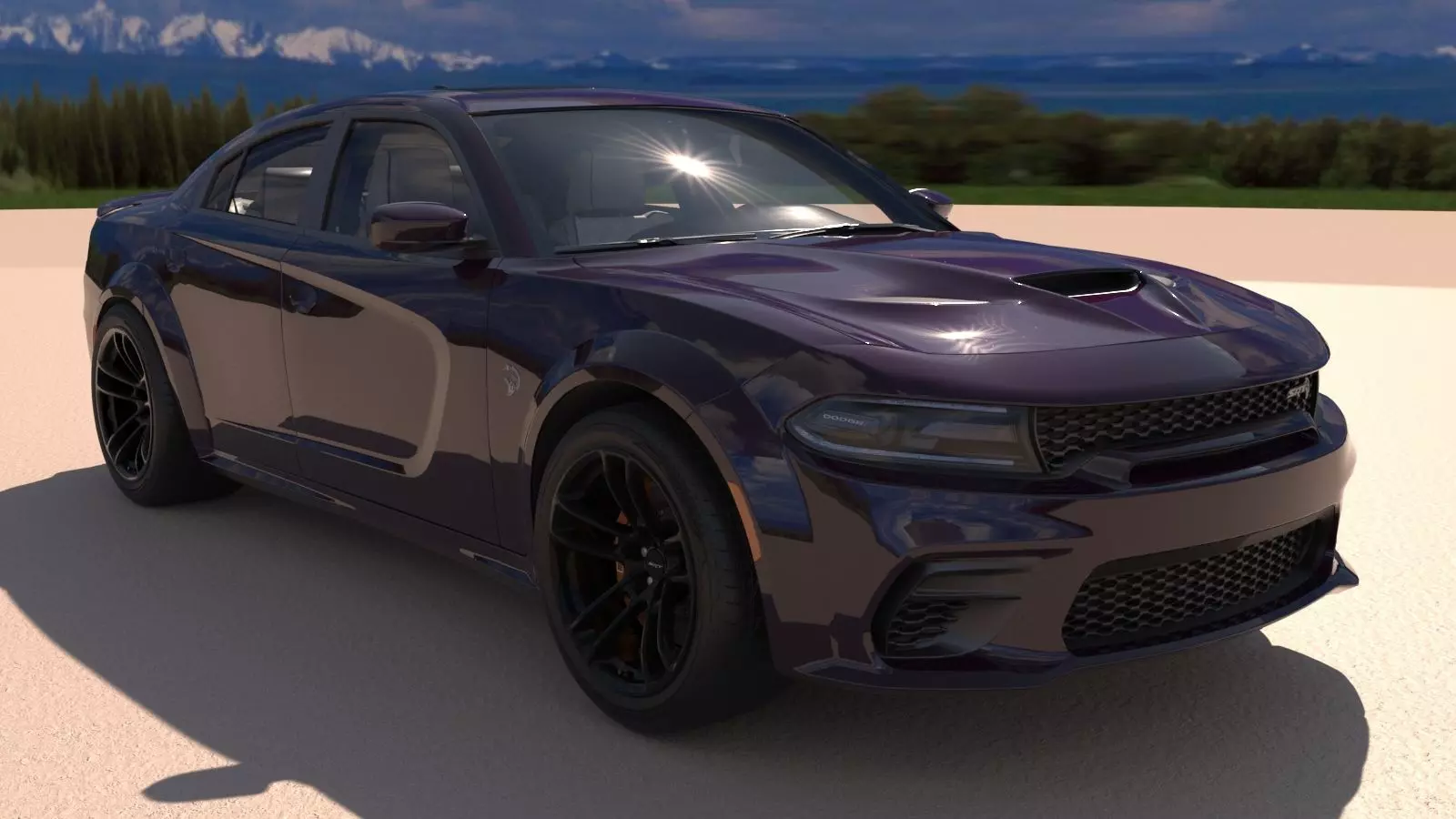 Dodge Charger SRT Hellcat 2020 with Detailed Interior 3D model_1