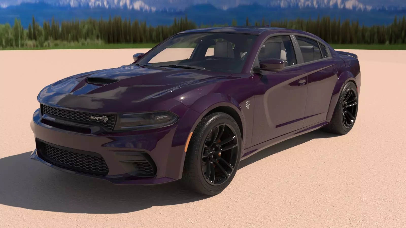 Dodge Charger SRT Hellcat 2020 with Detailed Interior 3D model_0