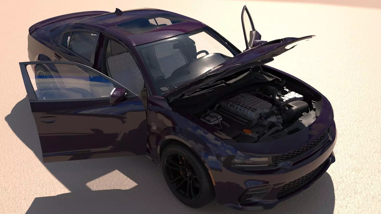 Dodge Charger SRT Hellcat 2020 with Detailed Interior 3D model_20