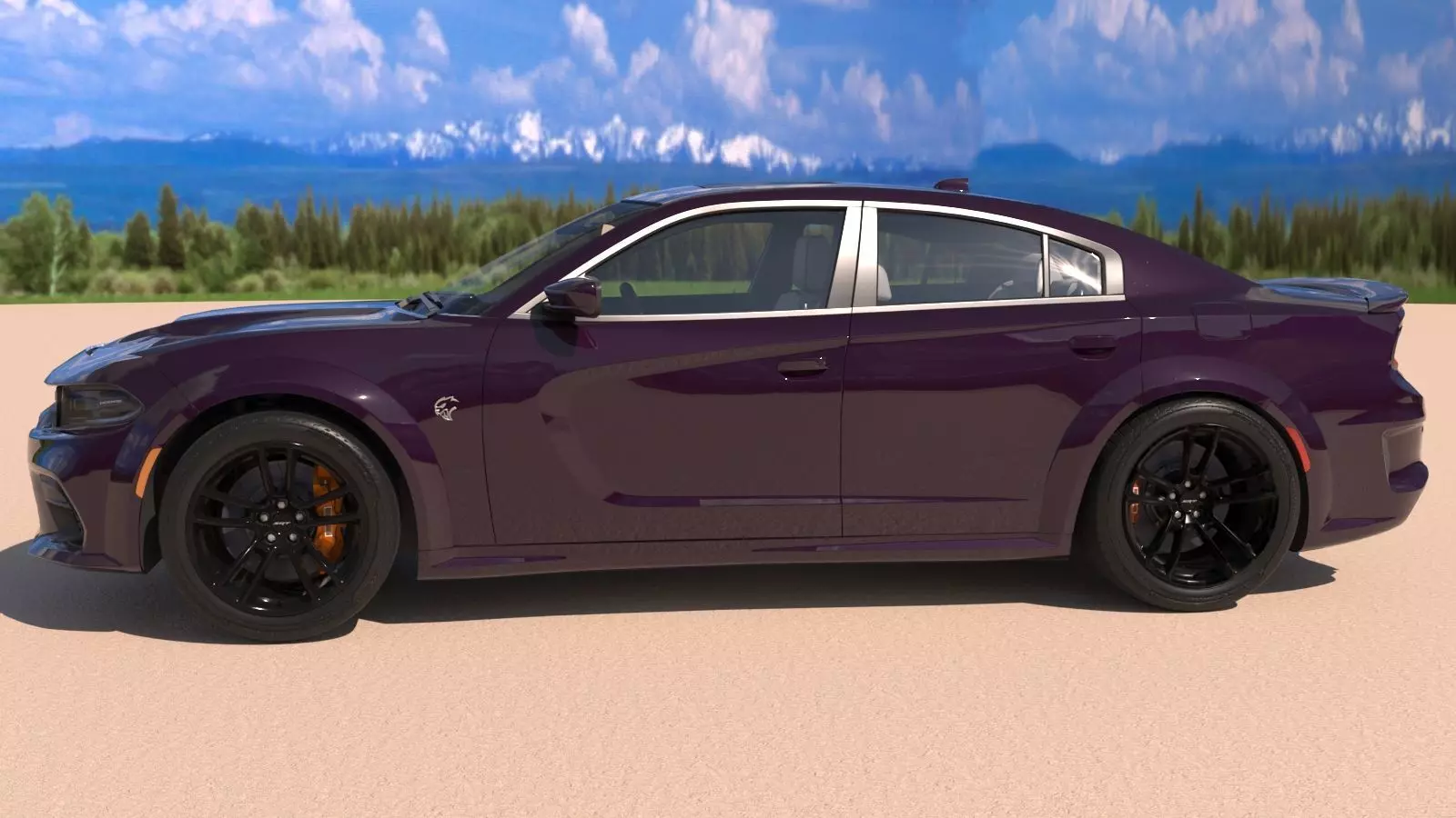 Dodge Charger SRT Hellcat 2020 with Detailed Interior 3D model_6