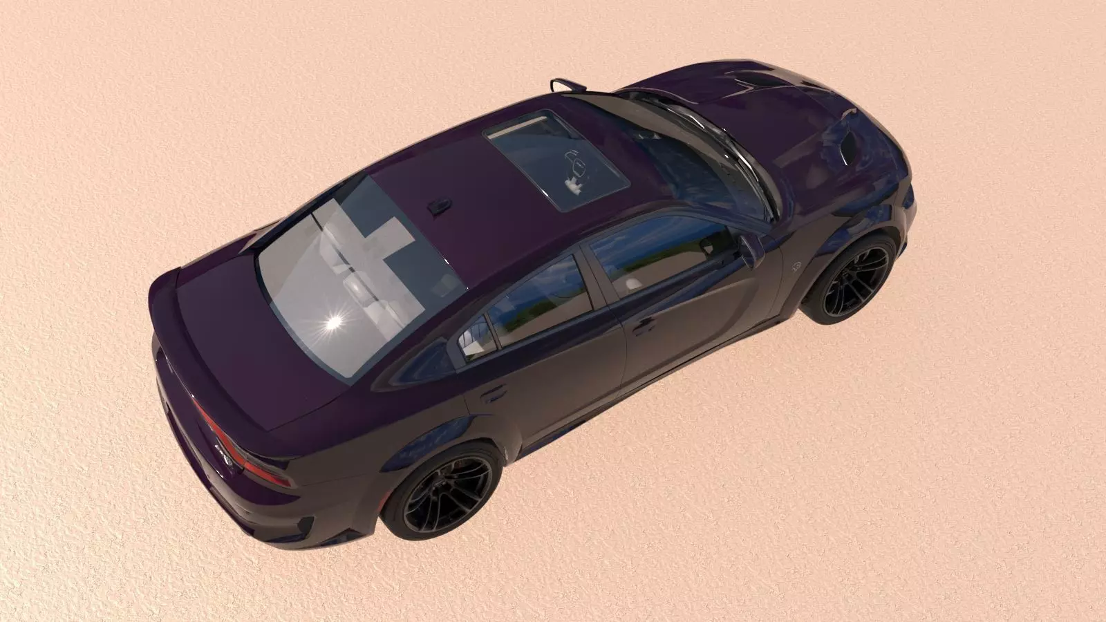 Dodge Charger SRT Hellcat 2020 with Detailed Interior 3D model_9