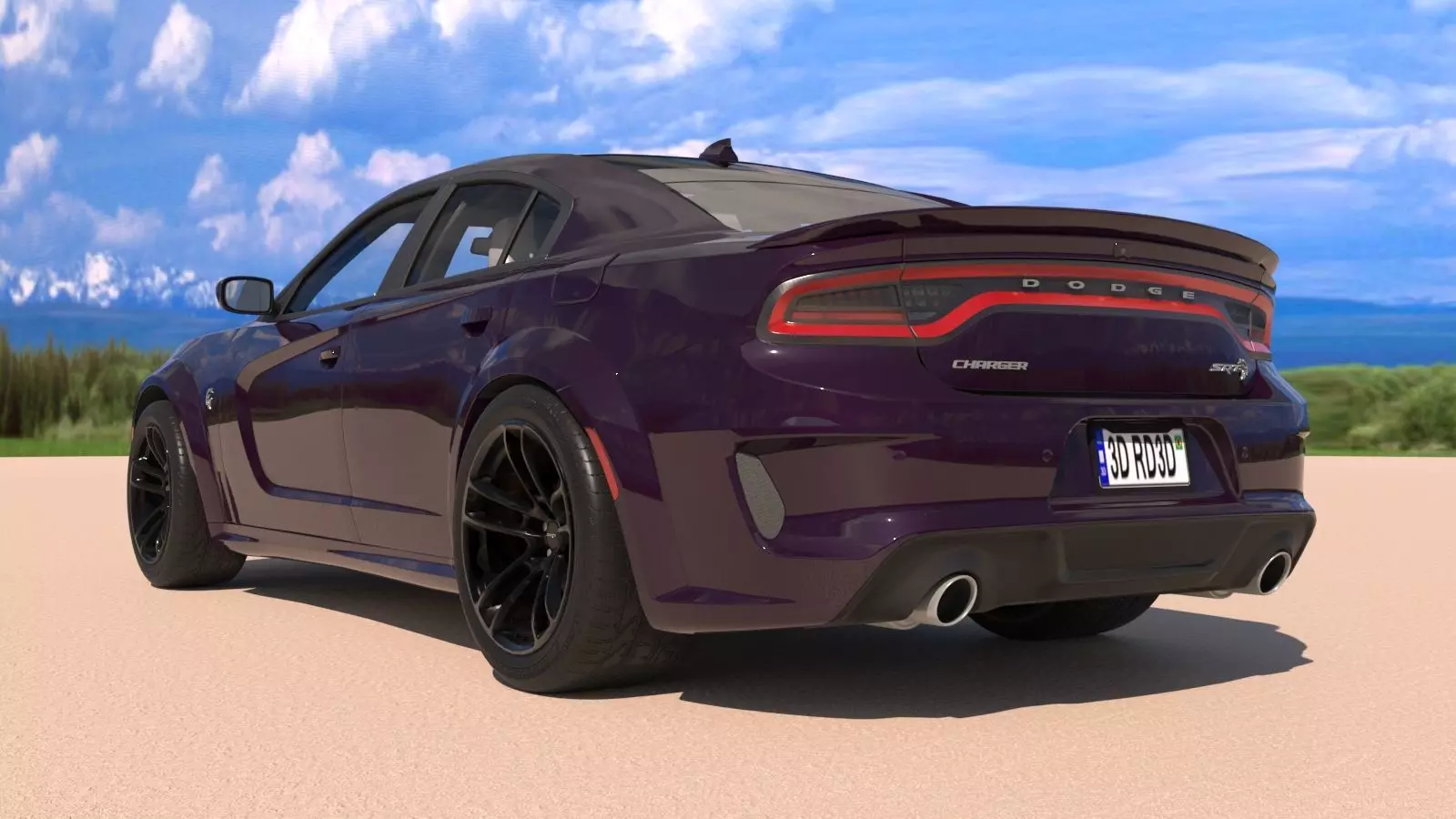 Dodge Charger SRT Hellcat 2020 with Detailed Interior 3D model_10