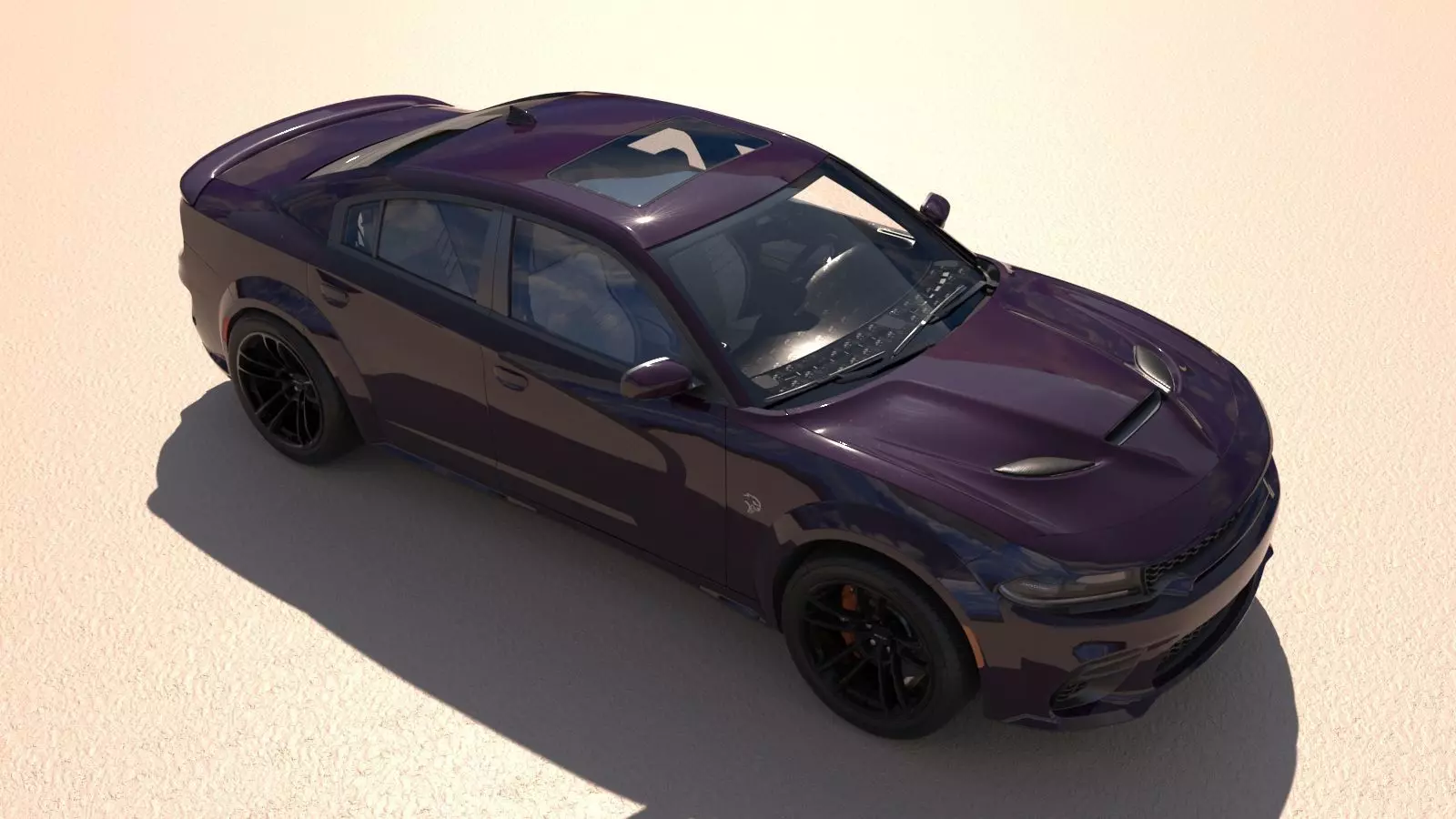 Dodge Charger SRT Hellcat 2020 with Detailed Interior 3D model_7