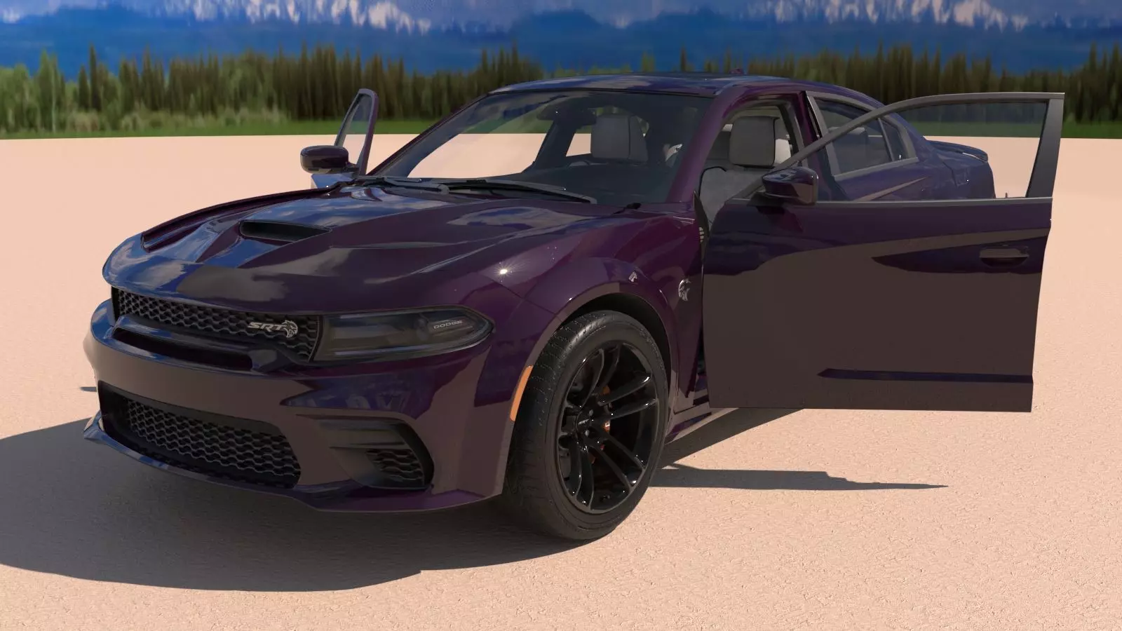 Dodge Charger SRT Hellcat 2020 with Detailed Interior 3D model_15