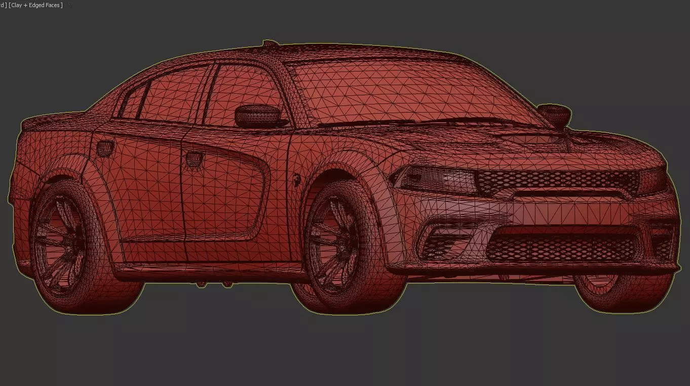 Dodge Charger SRT Hellcat 2020 with Detailed Interior 3D model_31