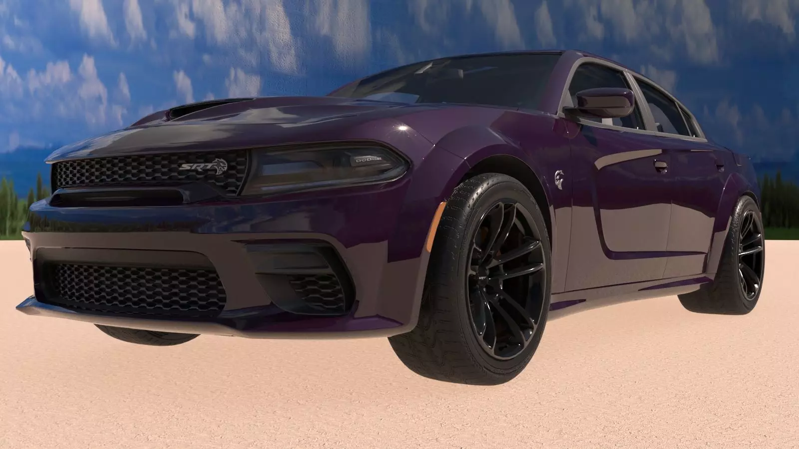 Dodge Charger SRT Hellcat 2020 with Detailed Interior 3D model_11