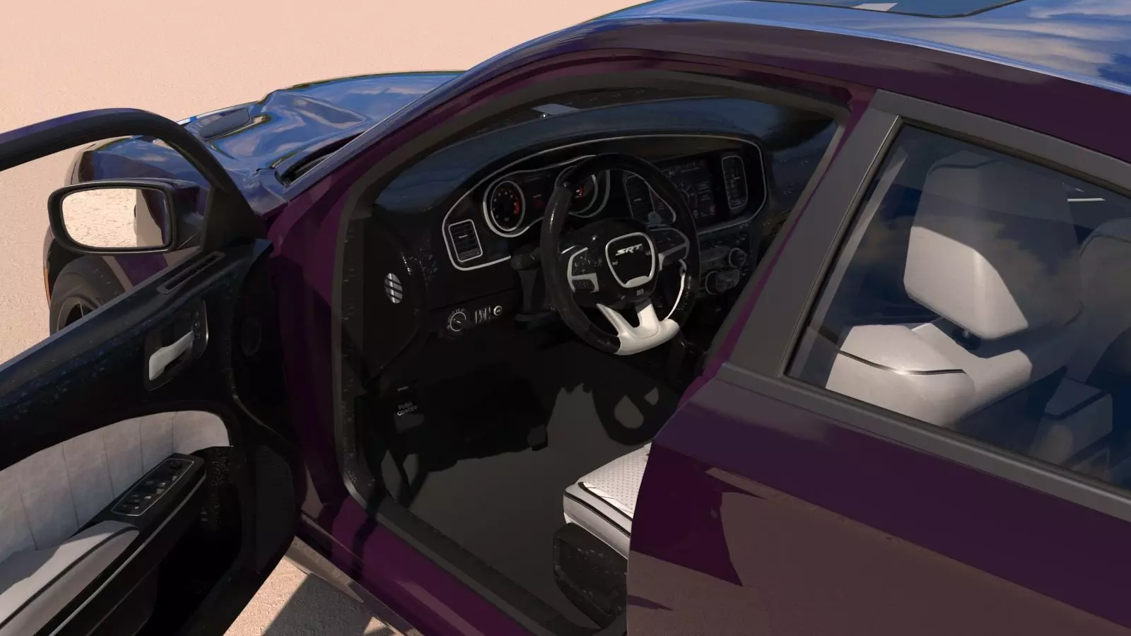 Dodge Charger SRT Hellcat 2020 with Detailed Interior 3D model_17