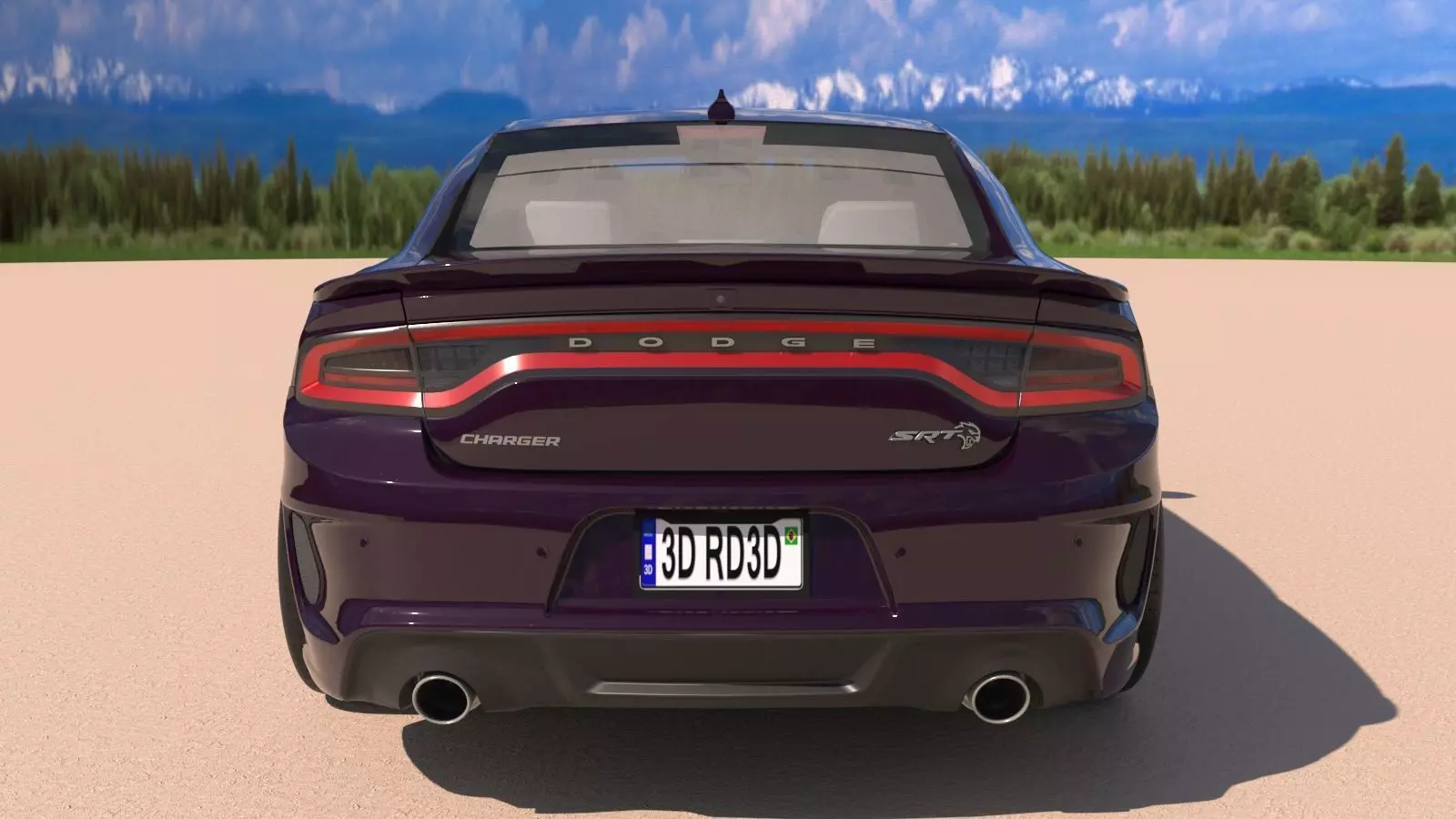 Dodge Charger SRT Hellcat 2020 with Detailed Interior 3D model_4