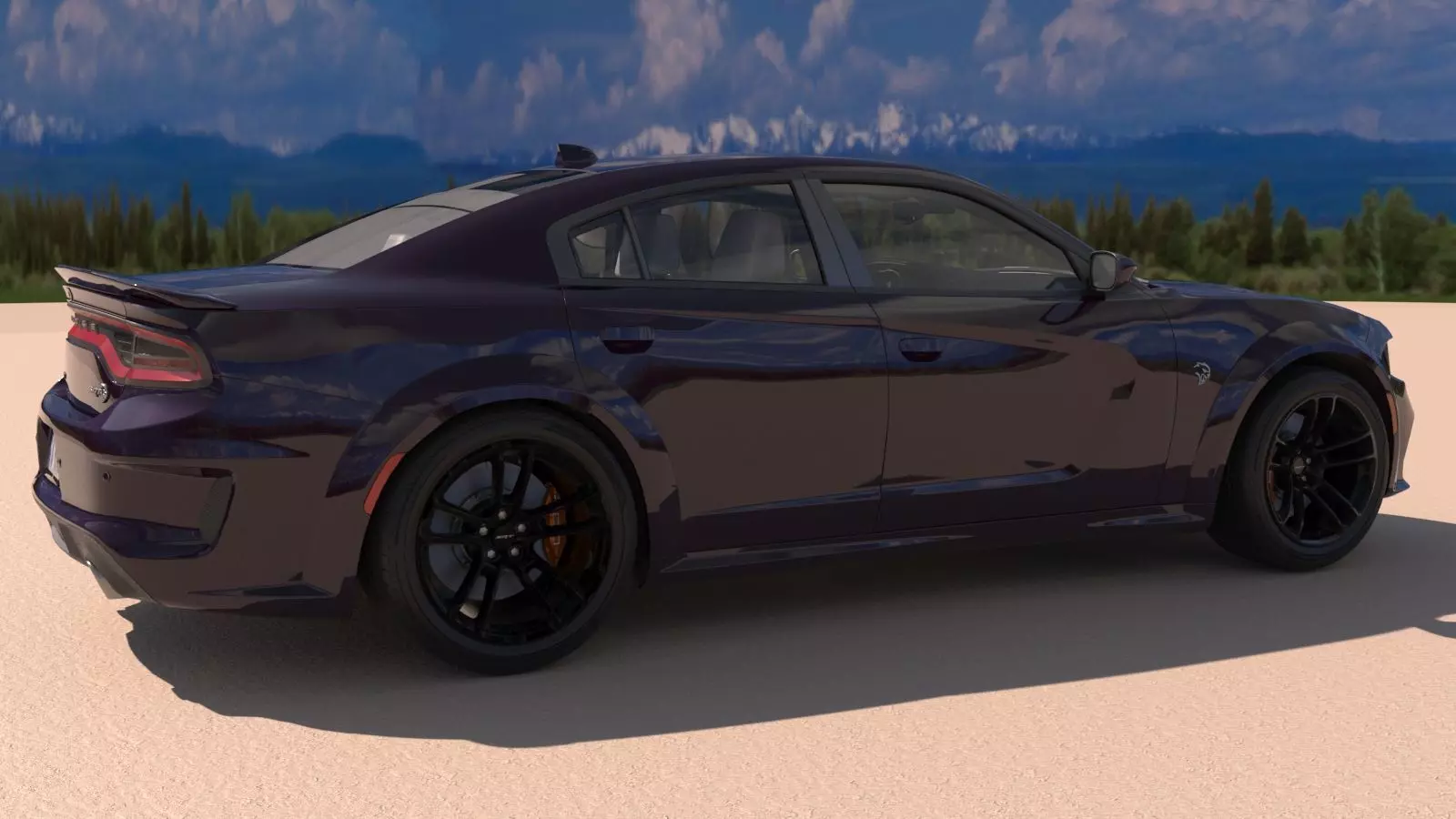 Dodge Charger SRT Hellcat 2020 with Detailed Interior 3D model_3