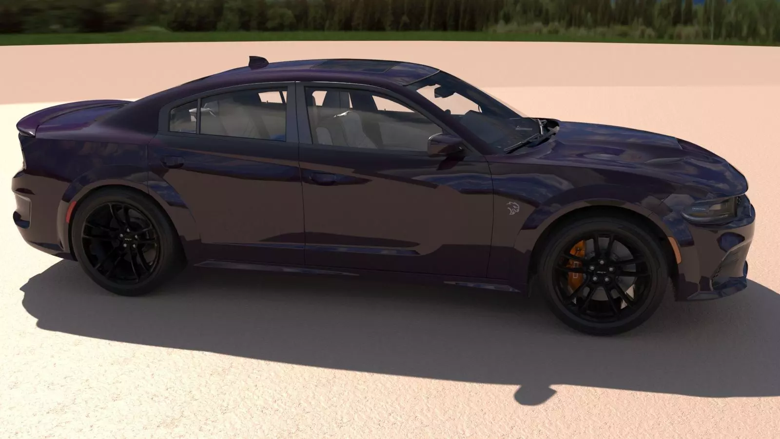 Dodge Charger SRT Hellcat 2020 with Detailed Interior 3D model_2