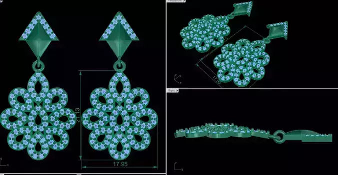 earring diamond jewelry silver GOLD