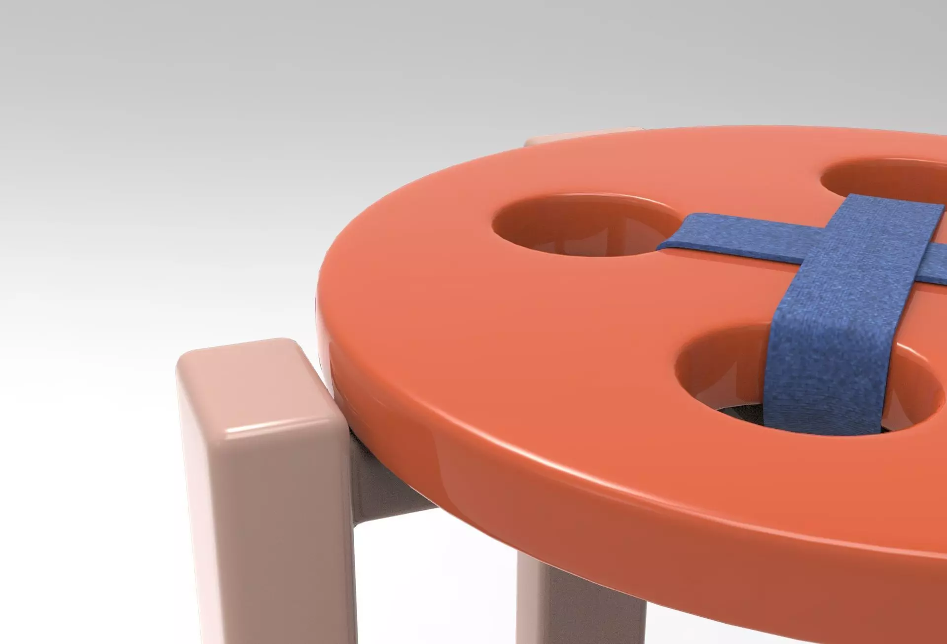 Hutton Stool Low-poly 3D model_3