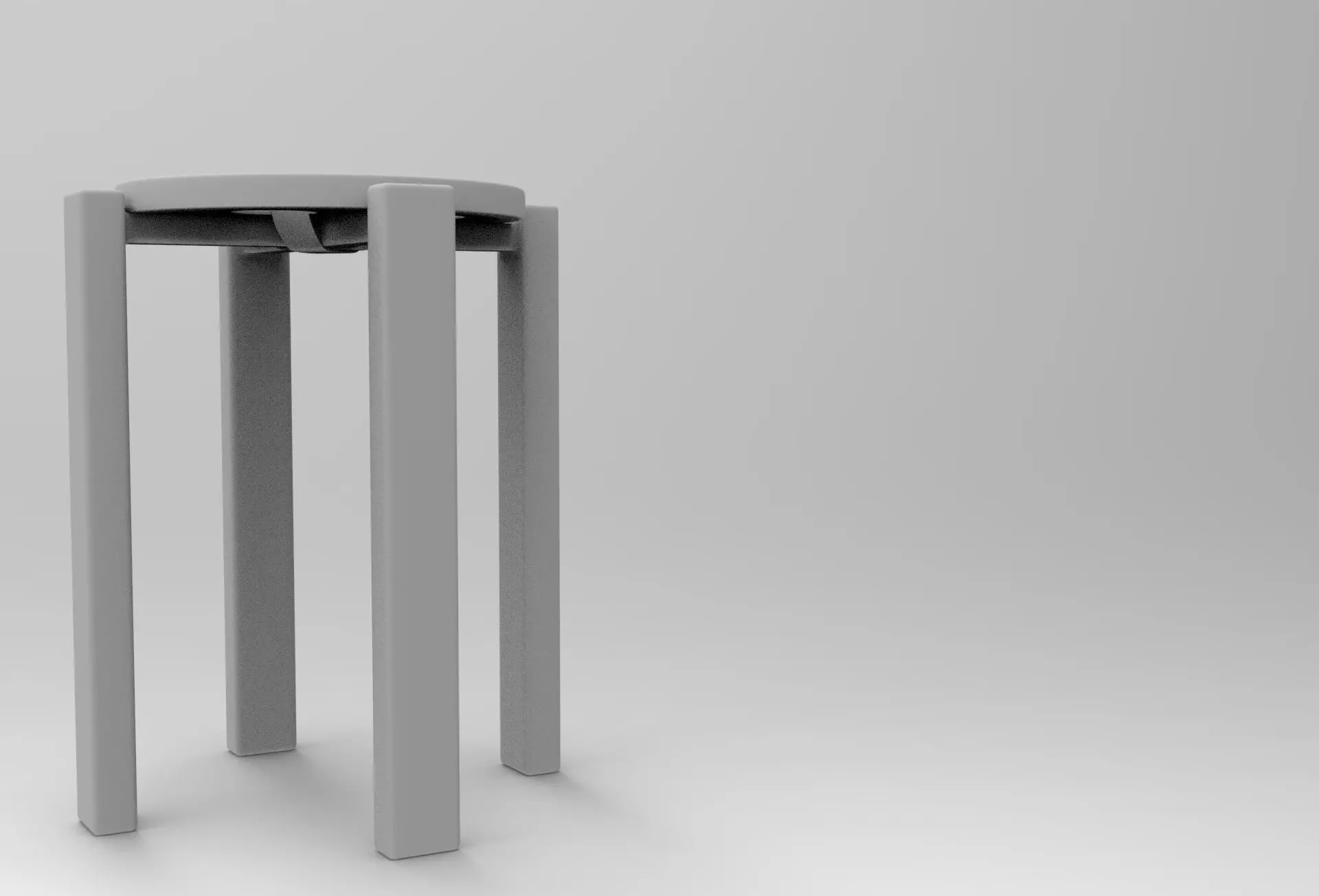 Hutton Stool Low-poly 3D model_8