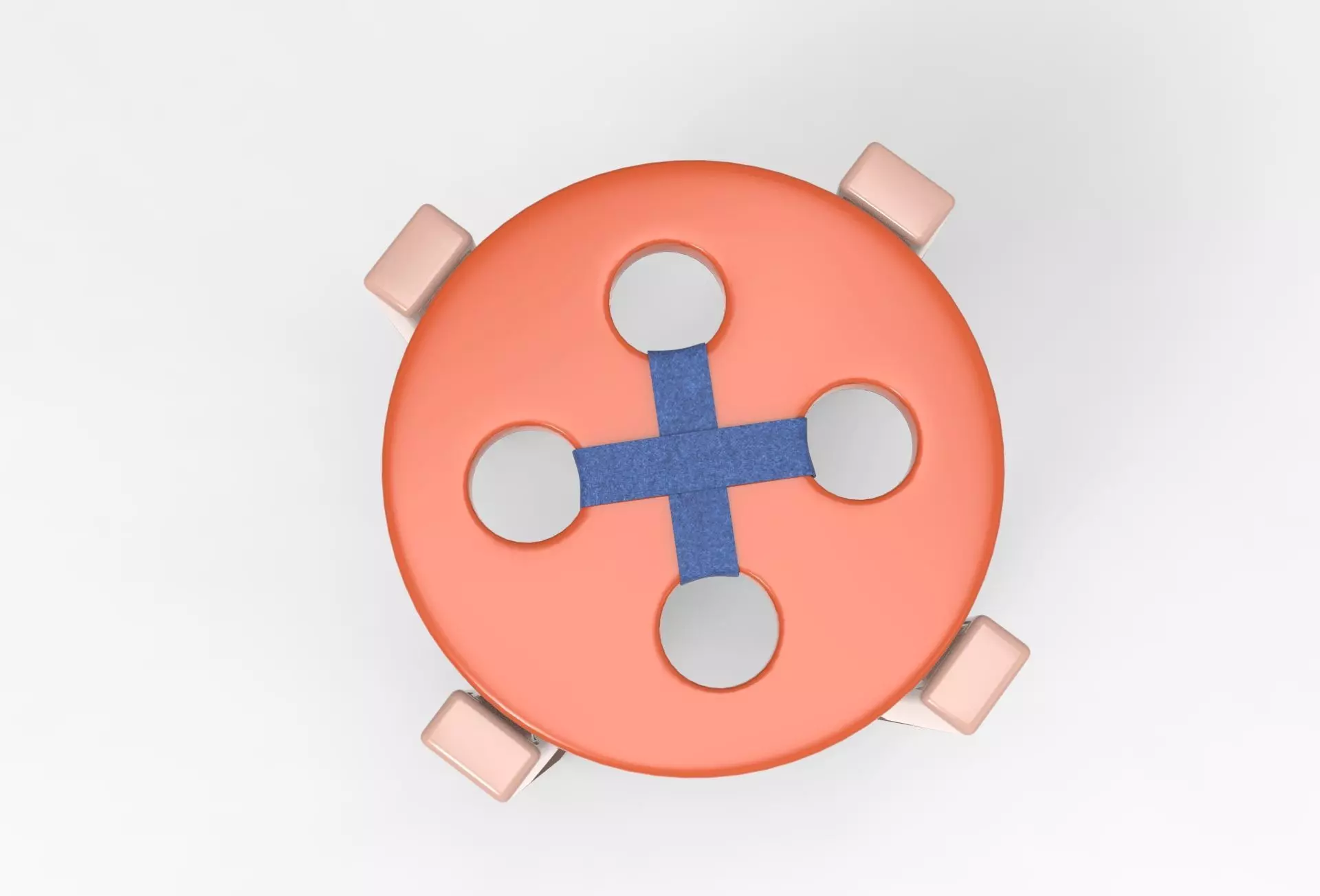 Hutton Stool Low-poly 3D model_4