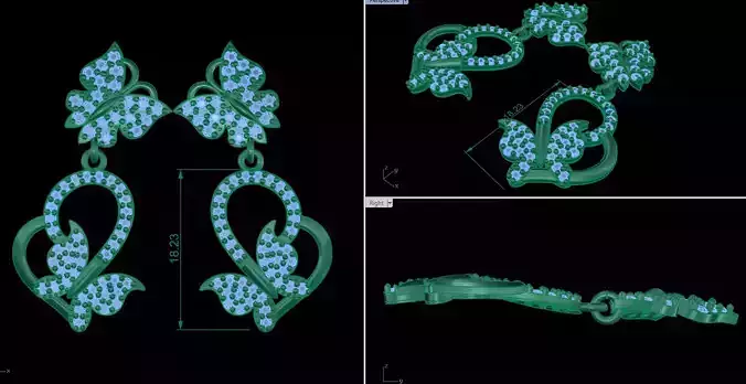 earring diamond jewelry silver GOLD