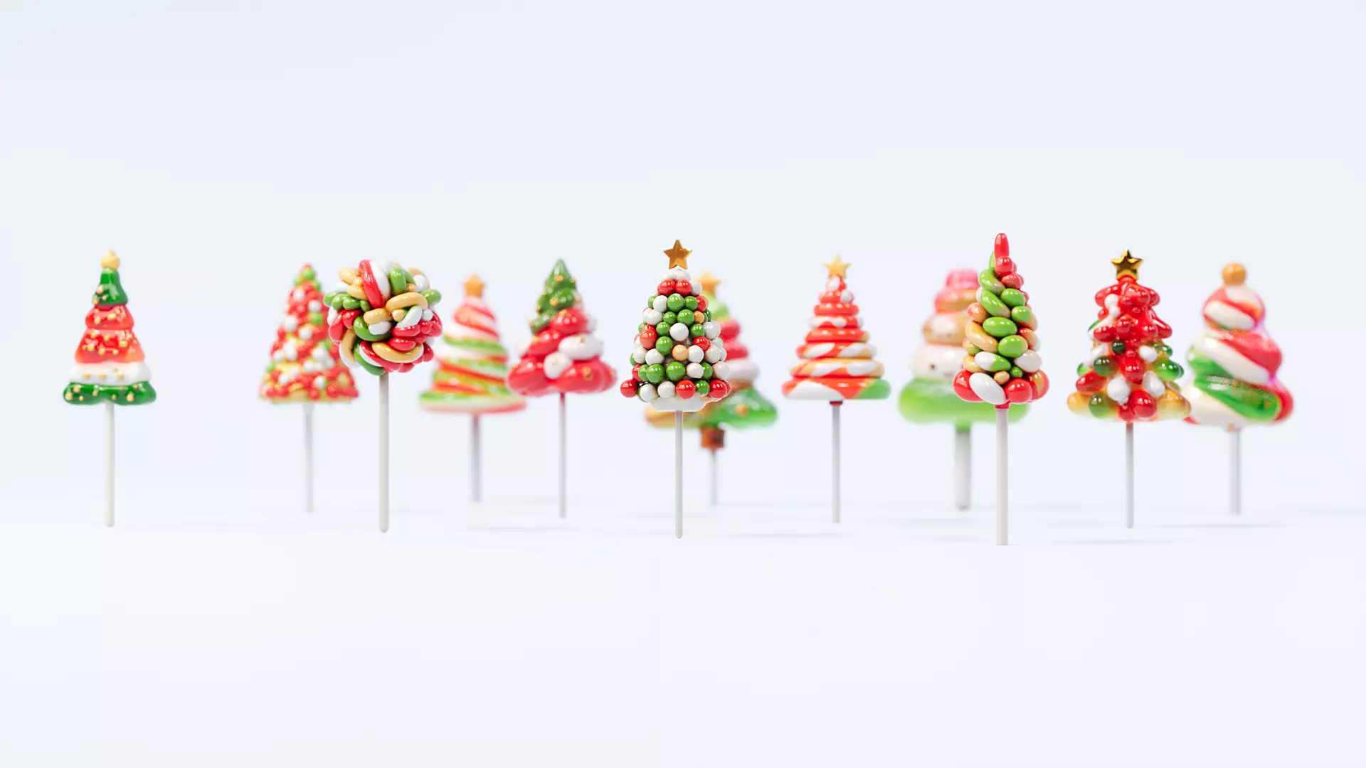 Christmas tree lollipop 3D model_5