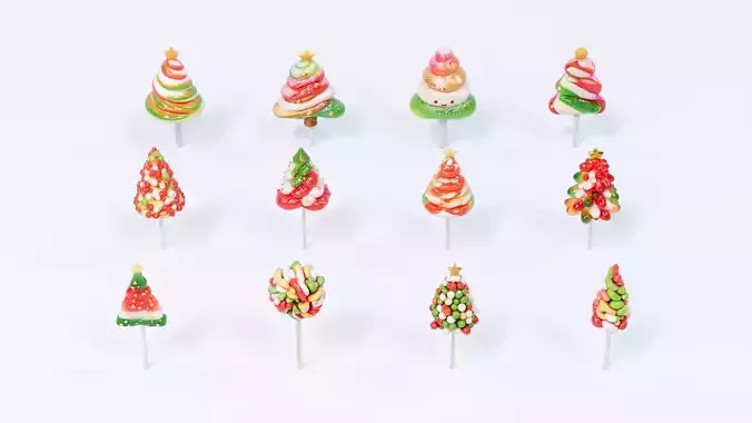 Christmas tree lollipop