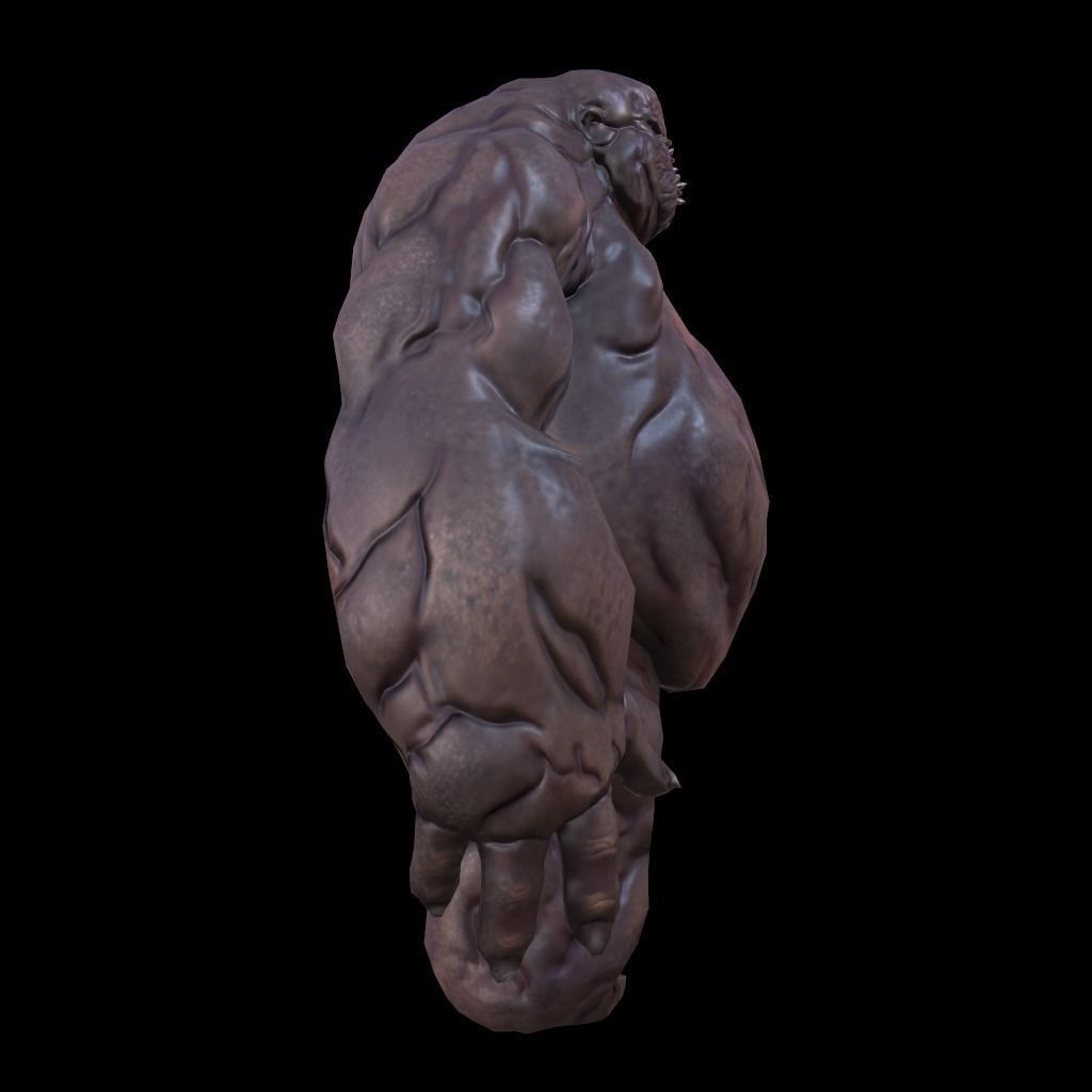 Creature Fat Low-poly 3D model_5