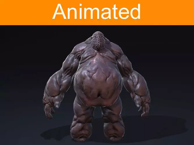 Creature Fat Low-poly 3D model_0