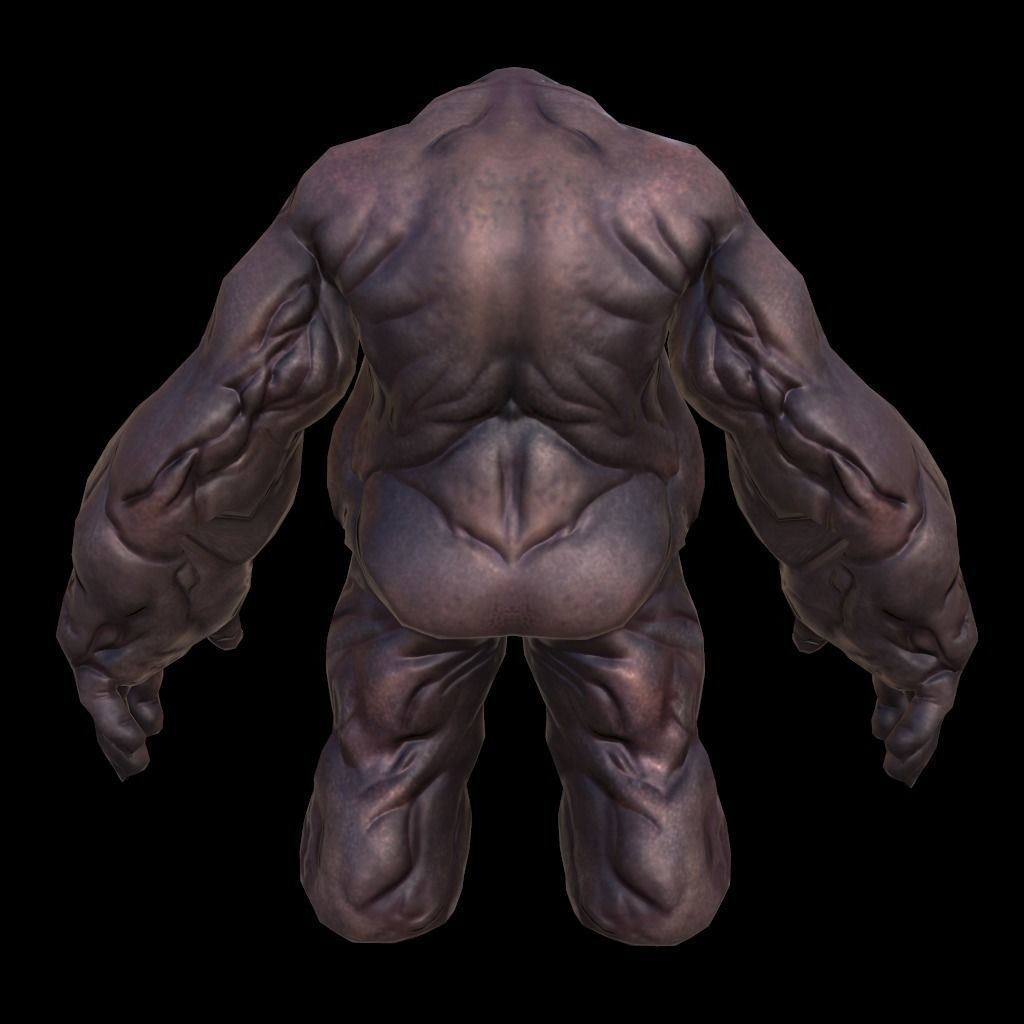 Creature Fat Low-poly 3D model_4