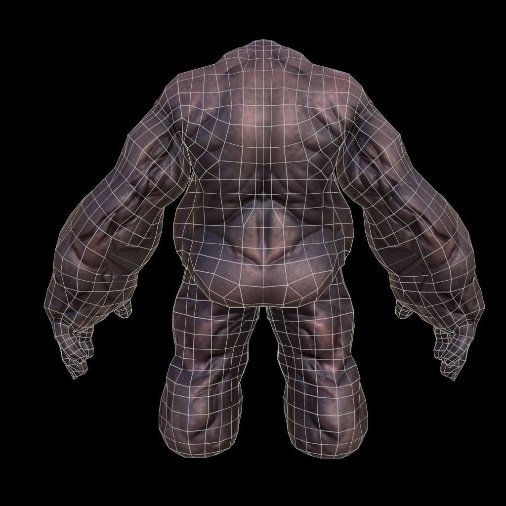 Creature Fat Low-poly 3D model_8