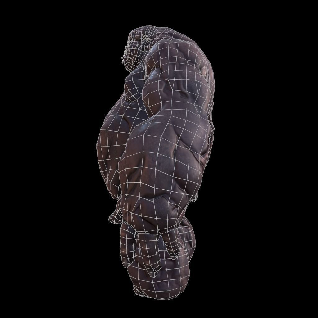 Creature Fat Low-poly 3D model_7