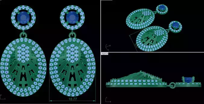 earring diamond jewelry silver GOLD