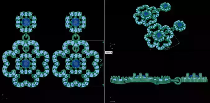 earring diamond jewelry silver GOLD