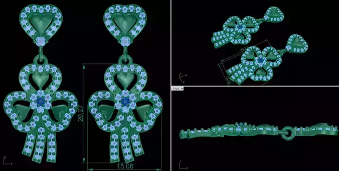 earring diamond jewelry silver GOLD