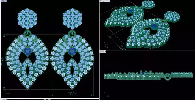 earring diamond jewelry silver GOLD