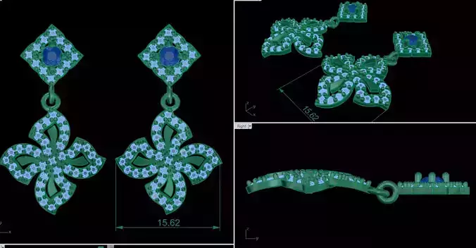 earring diamond jewelry silver GOLD