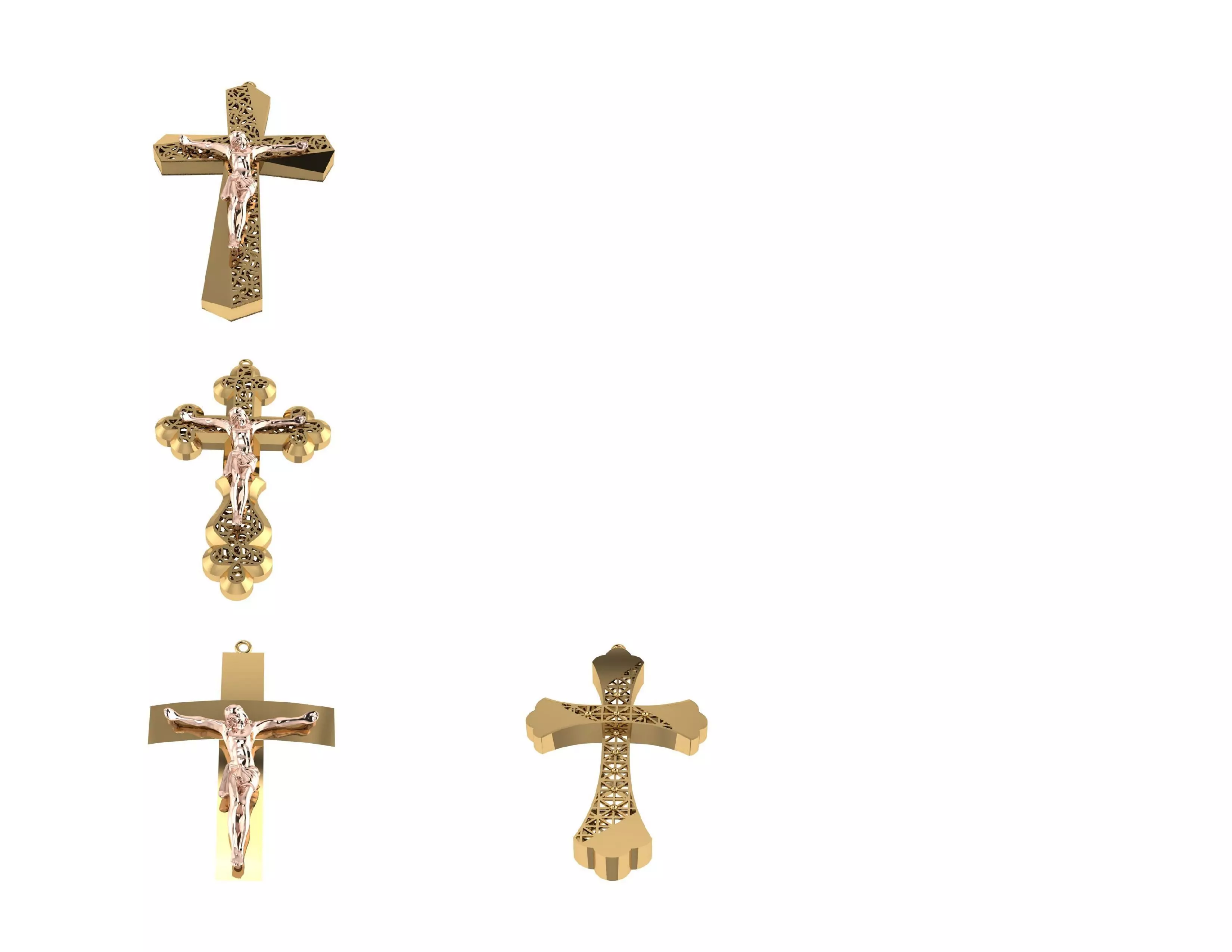 Cross Pendant 300 Designs Pack 3DM  Files Only 3D print model_13