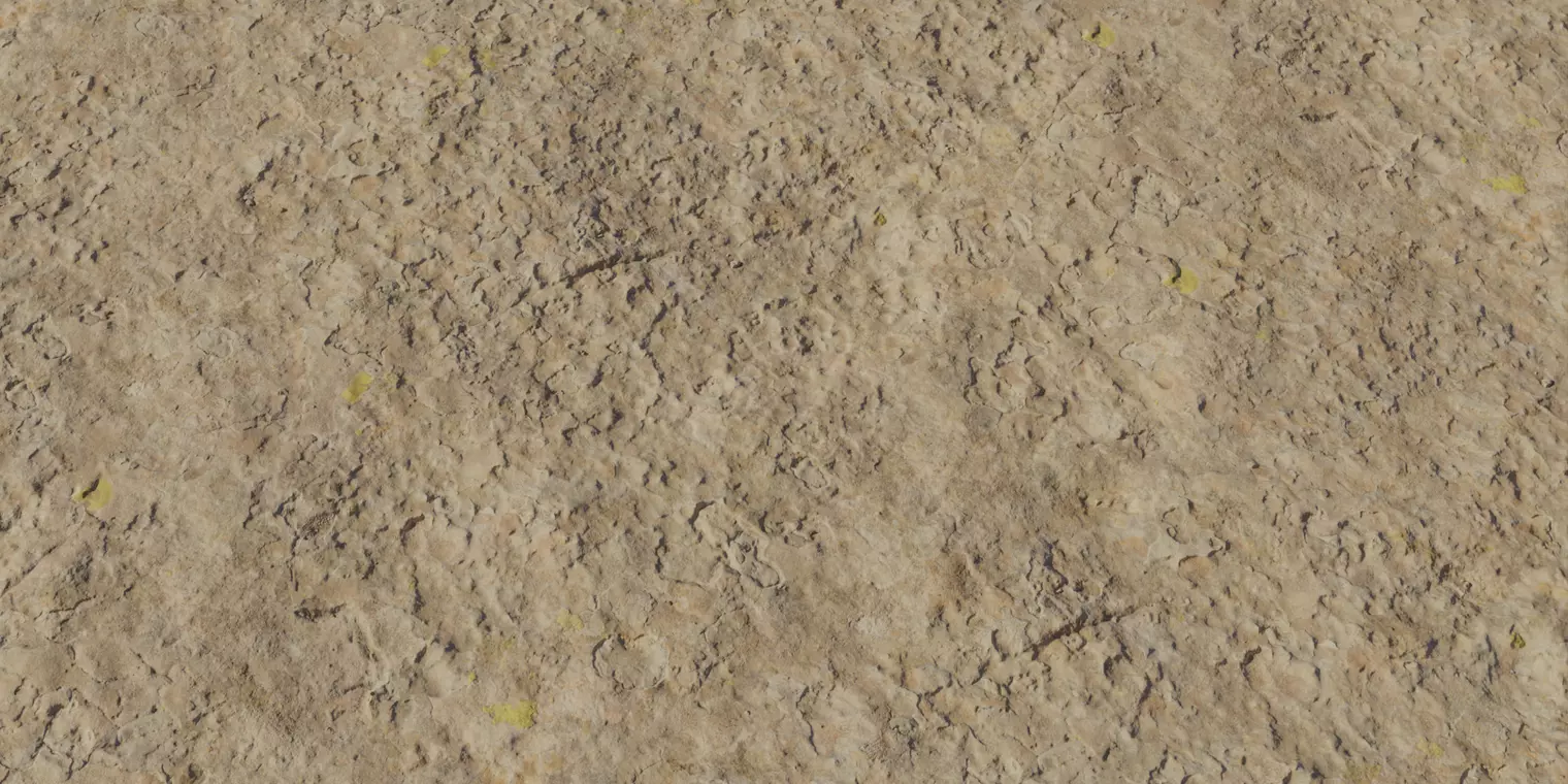Realistic Dry Crusty Desert Soil Ground Texture Texture_1