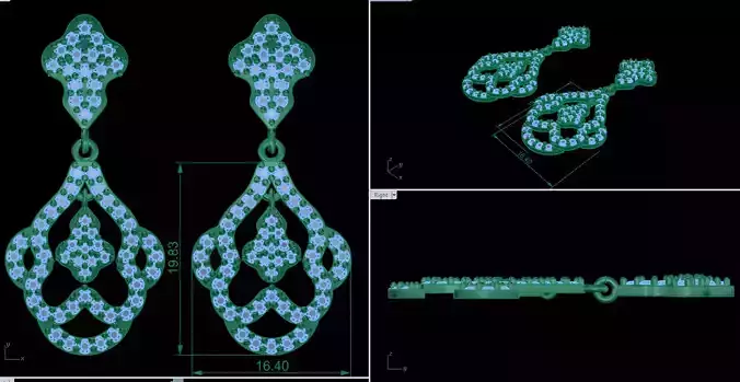 earring diamond jewelry silver GOLD