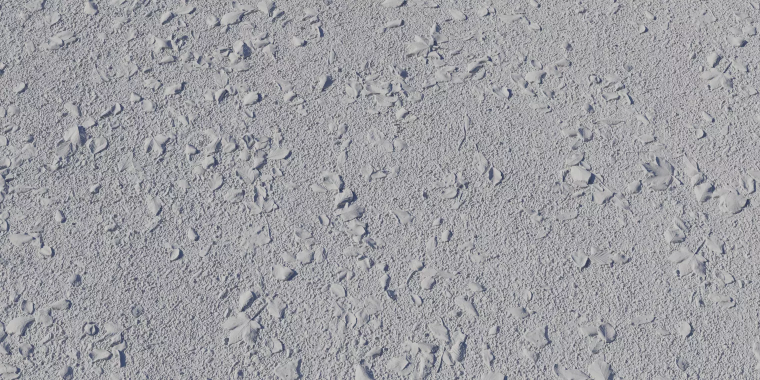 Autumn Fallen Leaves on Dirt Ground Seamless PBR Texture Texture_2