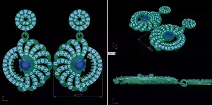 earring diamond jewelry silver GOLD