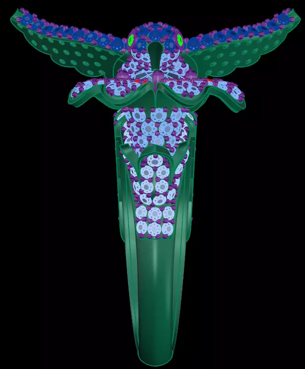 RING BIRD FLOWER DIAMOND 3D print model_1