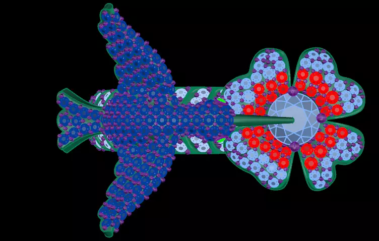 RING BIRD FLOWER DIAMOND 3D print model_3