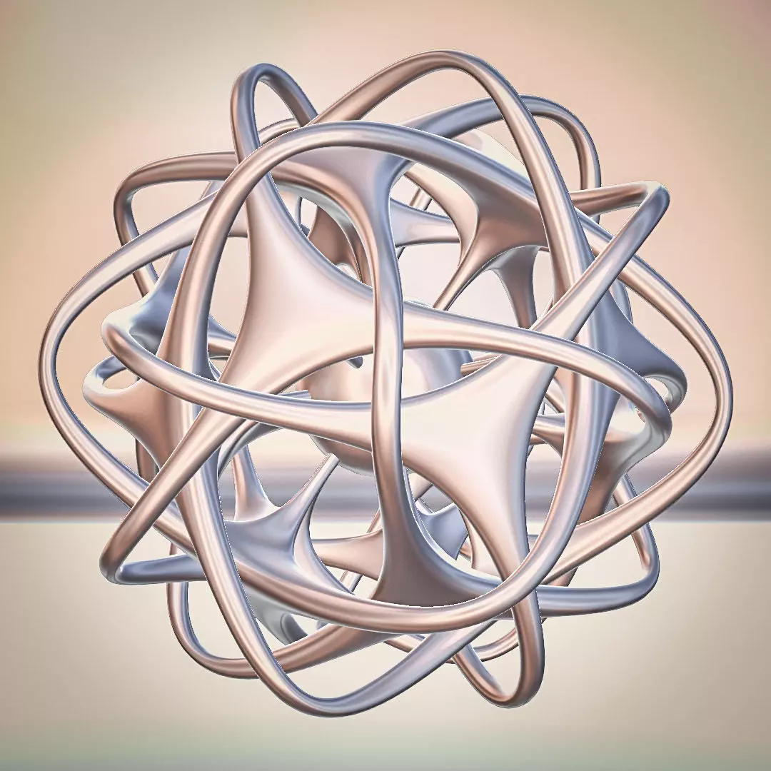 Intersected Icosahedron 3D model_2