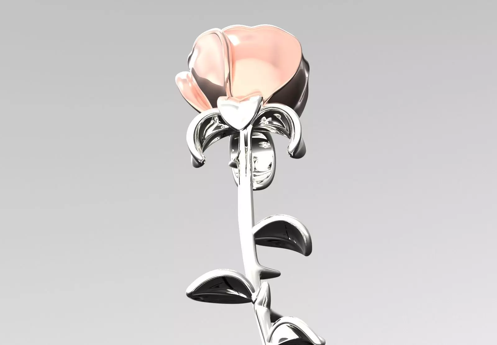 STL 3D gold rose model sj0026 3D print model_4