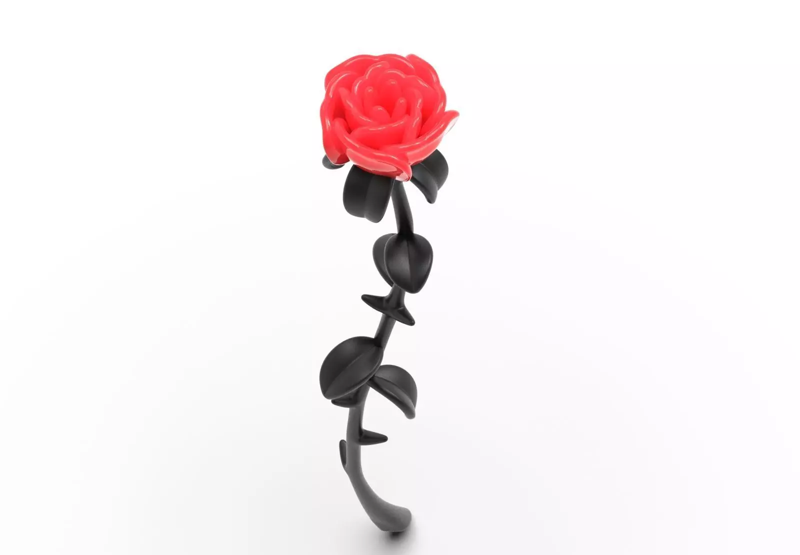STL 3D gold rose model sj0026 3D print model_12