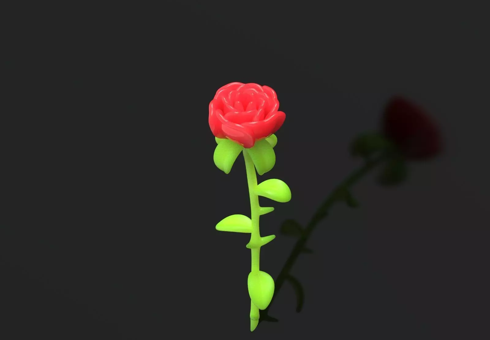 STL 3D gold rose model sj0026 3D print model_11