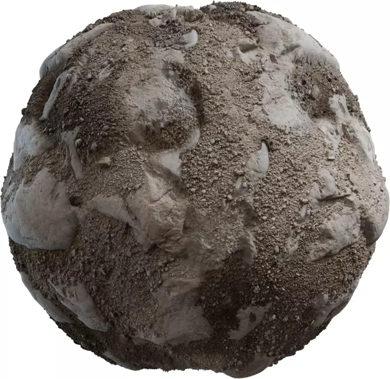 Rocky Soil With Exposed Bedrock PBR Texture Texture_0