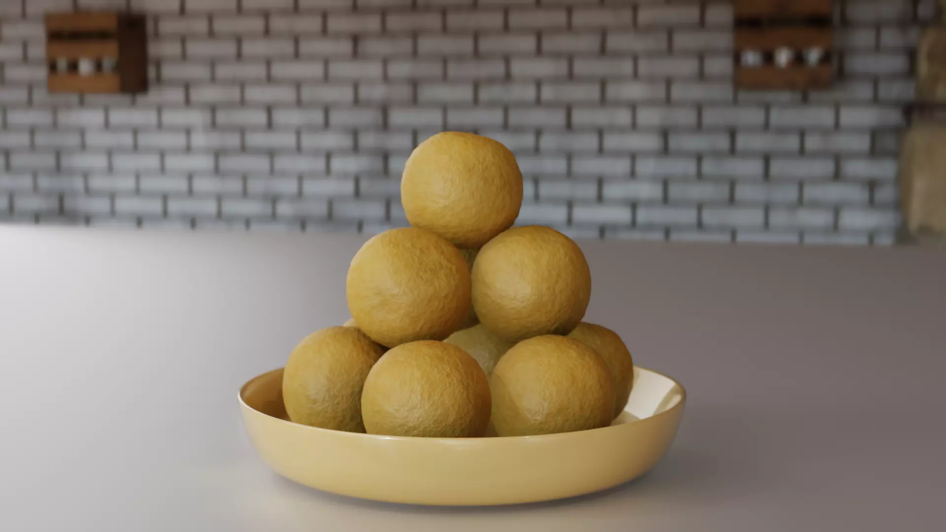 Round Tofu 3D model_1