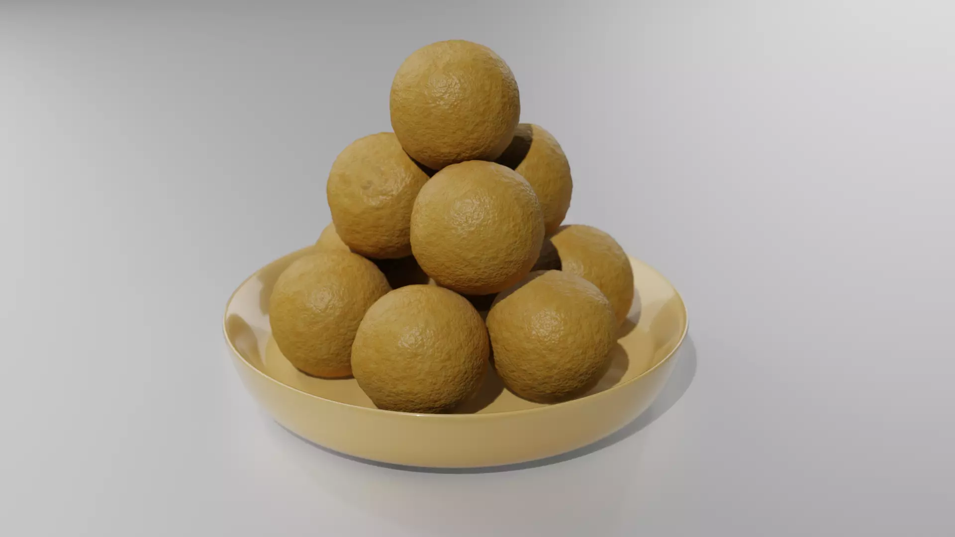 Round Tofu 3D model_0