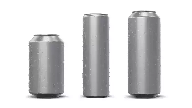 Sodacans with droplets 3D Model Collection