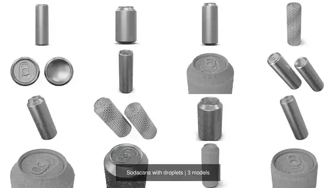 Sodacans with droplets