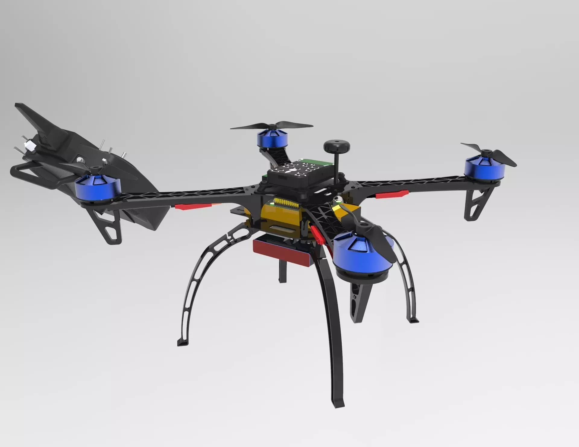 Quadcopter unmanned aerial vehicle 3D model_5